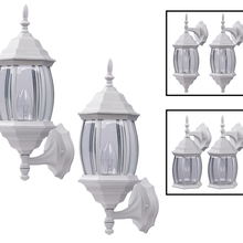 Canarm IOL73T11 - Outdoor, Twin Pack, 1 Bulb Uplight/Closed Downlight/Open Downlight, Clear Bevelled Glass Panels